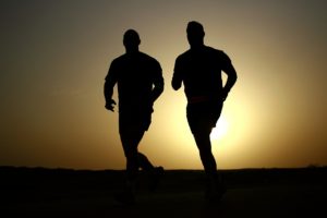 runners, silhouettes, athletes