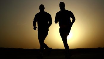 runners, silhouettes, athletes