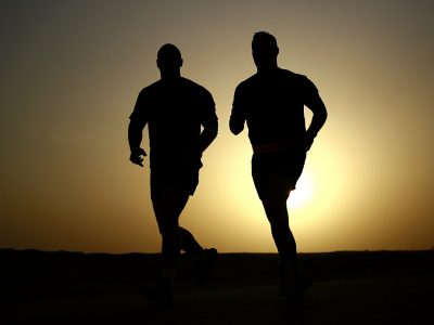 runners, silhouettes, athletes